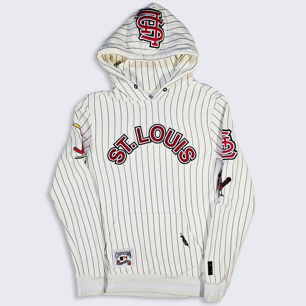 St Louis Cardinals Retro Pro Standard Pinstripe Hoodie Sweatshirt